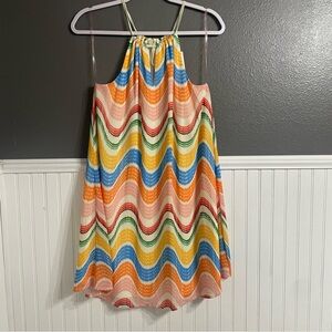 Colorful Wave Pattern Dress